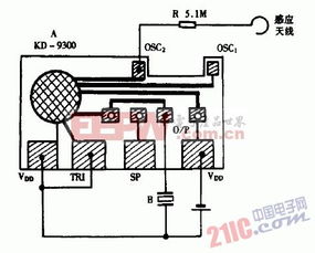 巧用kd9300作感應測電筆電路圖